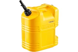 VEVOR Fuel Container, 5 Gallon, Gas Tank with Spout & Clear Scale, 15 L/min Max Flow Rate, Secure & Leak-Proof, Portable Flat