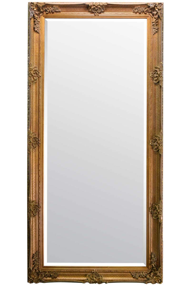 MirrorOutlet Large Gold Antique Full Length Wall Mirror 5Ft5 X 2Ft7 (165cm X 78cm) New, 165x78x7