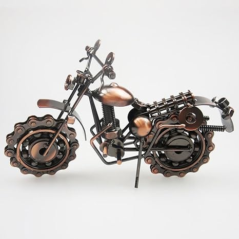 Amazon San Tokraクリエイティブ手動レトロ鉄アートオートバイモデルメタルmotoモダンホームdecor Ornaments ゴールド インテリア オンライン通販