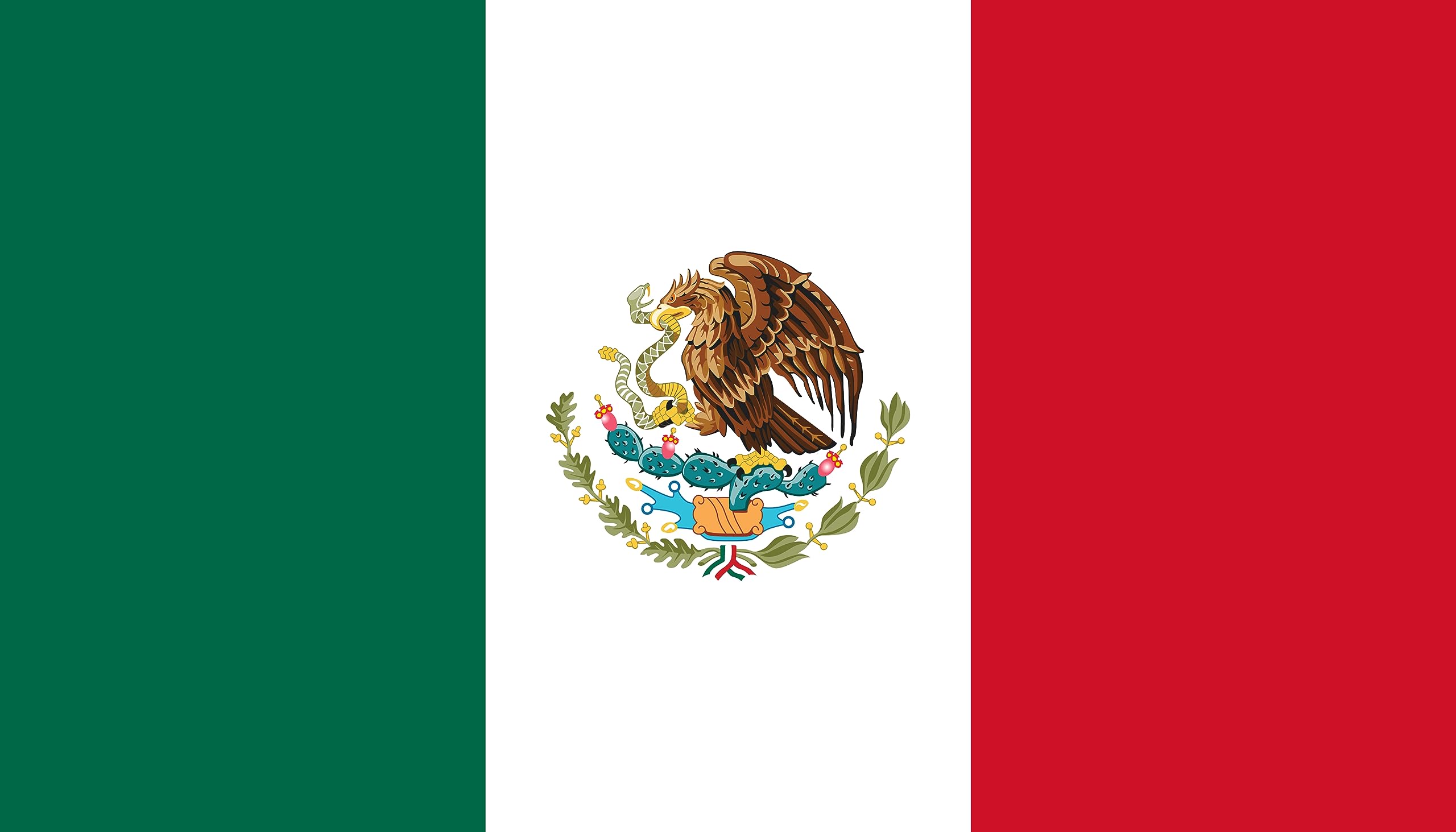 Premium Flag - 90 x 150 cm / 150 cm / 90 cm - Made of Polyester with Golden Eyelets - Durable and Weatherproof (Mexico) — image 1