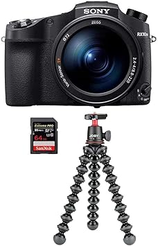 Amazon Com Sony Cyber Shot Dsc Rx10 Iv 20 1mp Digital Camera Black Bundle With Joby Gorillapod 3k Kit Black 64gb Sdxc U3 Card Camera Photo