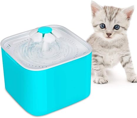 Hurrise Fontaine à Eau Pour Chat Et Chien Automatic Electric Flower 2l Distributeur Eau Pour Chat Avec Filtre Débit Réglable Retient Les Odeurs