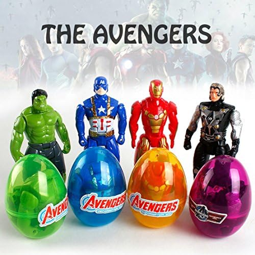 DIY House Large Superhero Party Bag Fillers Superhero Action Figure Toys Party Favours or Kids Stocking Fillers for Children (4pack)