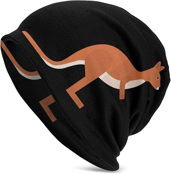 Kangaroo Animal Men's Knitted Knit Hat Brimless Hats Turban Warm Winter