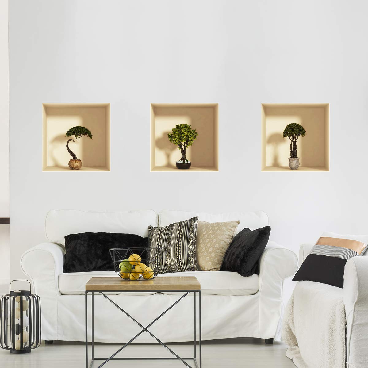 Sticker 3D Effect |Wall Decal Japanese Bonsai – Wall Paper Decoration Optical Illusion Room and Living Room - 30 x 90 cm