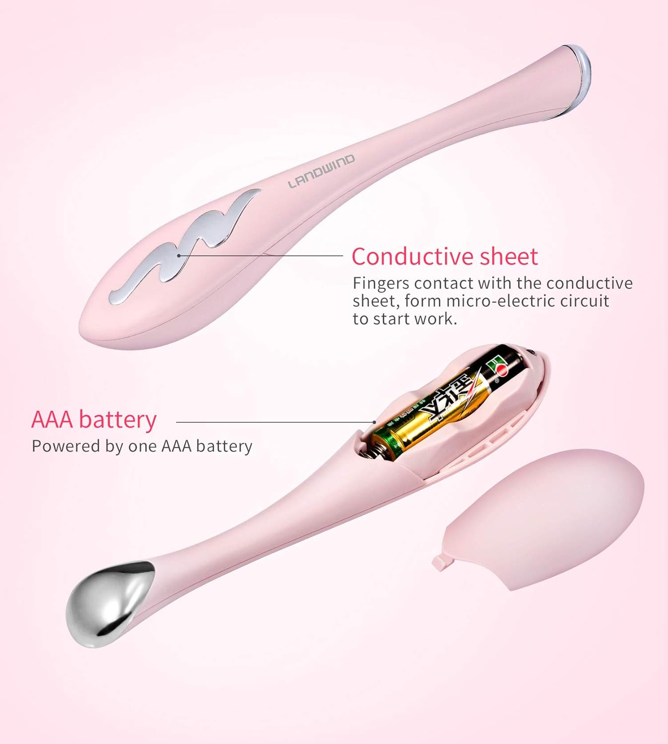 Eye Massager, Ionic Eyes Facial Massager Wand with 40 ℃ Heated, Dark Circle Remover, Eliminate Eye Bags & Puffy Eye FDA Certificeted Safe: Beauty