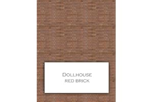 Dollhouse Red Brick: Brickwork textured wallpaper for decorating doll's houses and model buildings. Beautiful sets of papers 