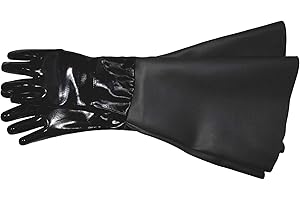 TUFF-Blast Neoprene Gloves for Sandblasting Sandblaster Sand Blast Cabinet - 6" x 24" Made in USA