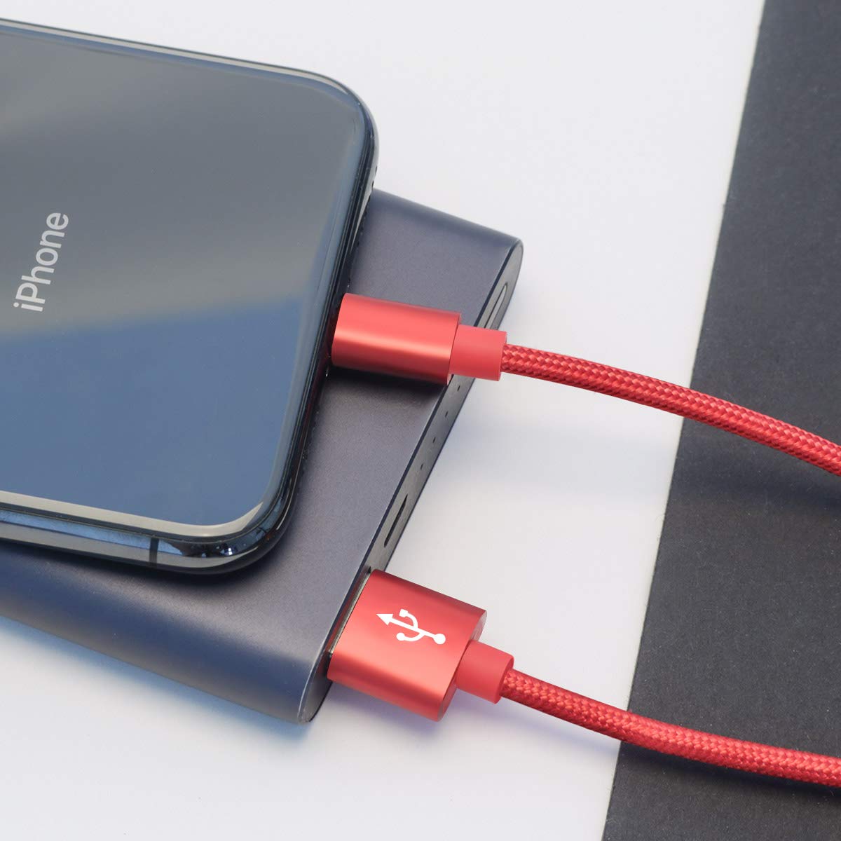 Phone Charger -3PACK 5FT Nylon Braided Charging Cable Cord USB Charger Cable High Speed Connector Data Sync Transfer Cord Compatible with Phone XS MAX XR X 8 7 plus 6s 6 Plus SE 5S 5C 5 Red