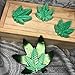 Fewo 3 Pack Marijuana Leaf Chocolate Candy Molds Maple Leaf Silicone Molds for Edible Jello Gummy Butter Fat Bomb Baking Cake Cookie Brownies Making Mini Soap Crayon Melts