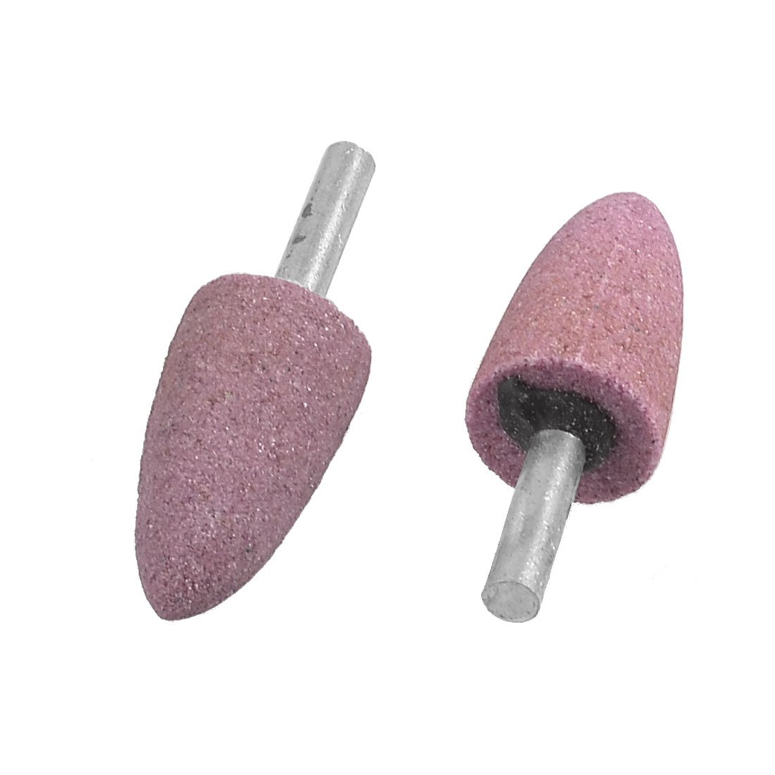 Sourcingmap 2 Pcs 20mm Diameter Conical Mounted Grinding Stones Pink