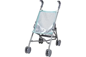 Adora Realistic and Creative Zig Zag Baby Doll Stroller with Fun Design, Adjustable Sun Cover; Doll Accessory Storage and Removable Stroller Seat That fits Dolls up to 18-inches - Small