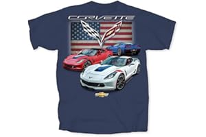 Joe Blow T's C7 Grand Sport Corvettes With Flag T-Shirt Dusk