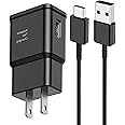 for Samsung Charger Fast Charging Cord 6FT Type C Charger USB Wall Charger Block Android Phone Charger for Samsung Galaxy A16 A15 A55 A54 S10 S10+ S20+ S21 S22 S23 S24 S25 Plus/Ultra/FE,Note 20/10/9/8