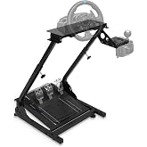 LGIB Sim Racing Wheel Stand Foldable &amp; Adjustable Height Steering Wheel Stand for Logitech G25/G27/G29/G920/G923 &amp; Thrustmaster T300/T300RS/T150 Simulator Cockpit without Gaming Steering Wheel Pedals