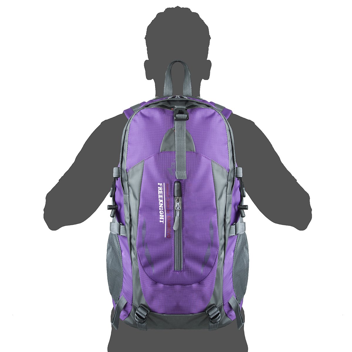 Hiking Backpack Water Resistant Sports Backpack Outdoor Bag for Travel Climbing Camping Mountaineering School Bag Hiking Daypack Size 11.8\'\'x 8.6\'\'x 20.4\'\' (Purple)