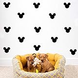 YONGPAN 24PCS Cartoon Mickey Mouse Head Wall Sticker Baby Nursery Cute Animal Wall Decal Children Room, Wall Art Easy Removab