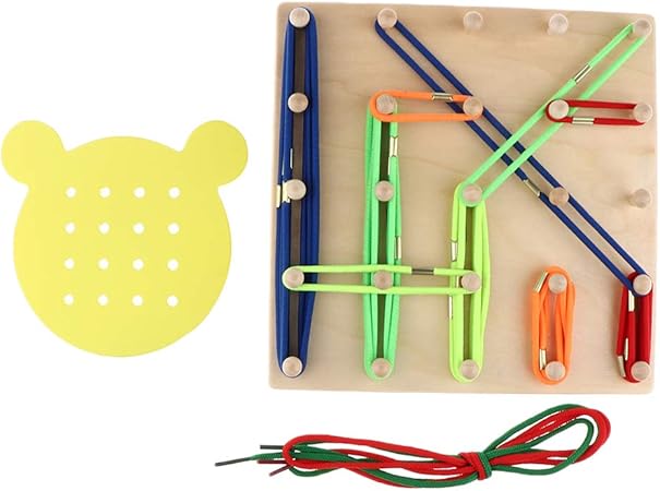 Amazon 木製 釘板 パターンボード ジオボード 幼児数学教育ツール おもちゃ すうじ 図形 計算 おもちゃ