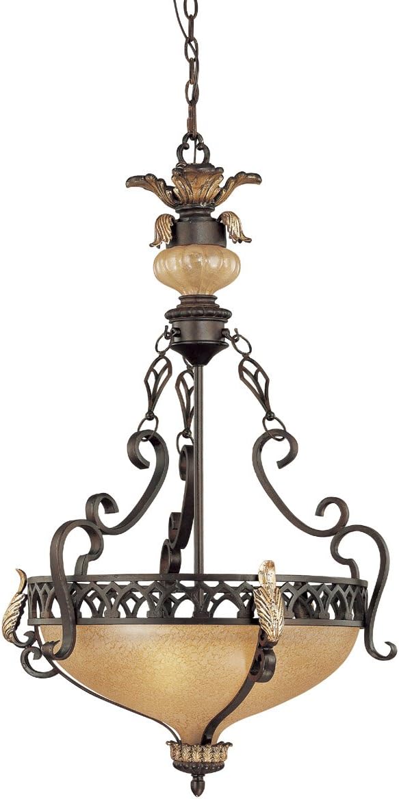 Nulco Lighting Ceiling Pendants 3071 33 Bronze Pompei 24" Pendant 3Lt Pompei Bronze