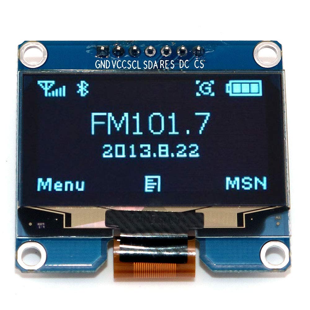 DollaTek 1.54 Inch OLED Display Module 128x64 SPI IIC Interface OLED Screen Board 3.3-5V UART - Blue font