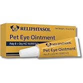 RELIPHTASOL Pet Eye Cream &ndash; Vet-Formulated Dog Eye Infection Treatment, Pink Eye Relief, Conjunctivitis Relief, Dry Eyes &amp; Red Eye, Tear Stain Remover for Dogs, Cats, Cattle, Sheep, Horses &ndash; 1 Tube