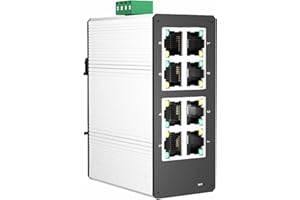 Industrial Miniature 8 Port Gigabit Ethernet Switches Aluminum Shell Din Rails Mount PoEs Switches for Tight Space Industrial