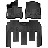 SMARTLINER Custom Fit 2 Row Floor Mat Liner Set Compatible with 2022-2025 Kia Carnival