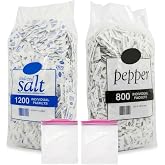 Salt and Pepper Packets- 1200 Salt (0.5 g.) and 800 Pepper (0.1 g.) | Packets - 2000 Total Salt and Black Pepper individual Packets