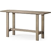 Maven Lane Hera Rustic Rectangular Accent Console Table for Small Spaces and Front Door Entrance Hallway in Weathered Grey Finish