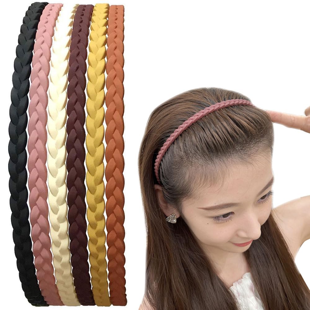 Pleenild 6 Pcs Thin Plastic Headbands for Girls - Suitable for Girls & Women