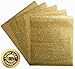 5 GOLD Color Premium Quality Glitter HTV Sheets (12 by 10 Inches) for T-Shirts and other Fabrics - Press on HTV Vinyl for Silhouette Cameo, Cricut, Craft Cutters and more