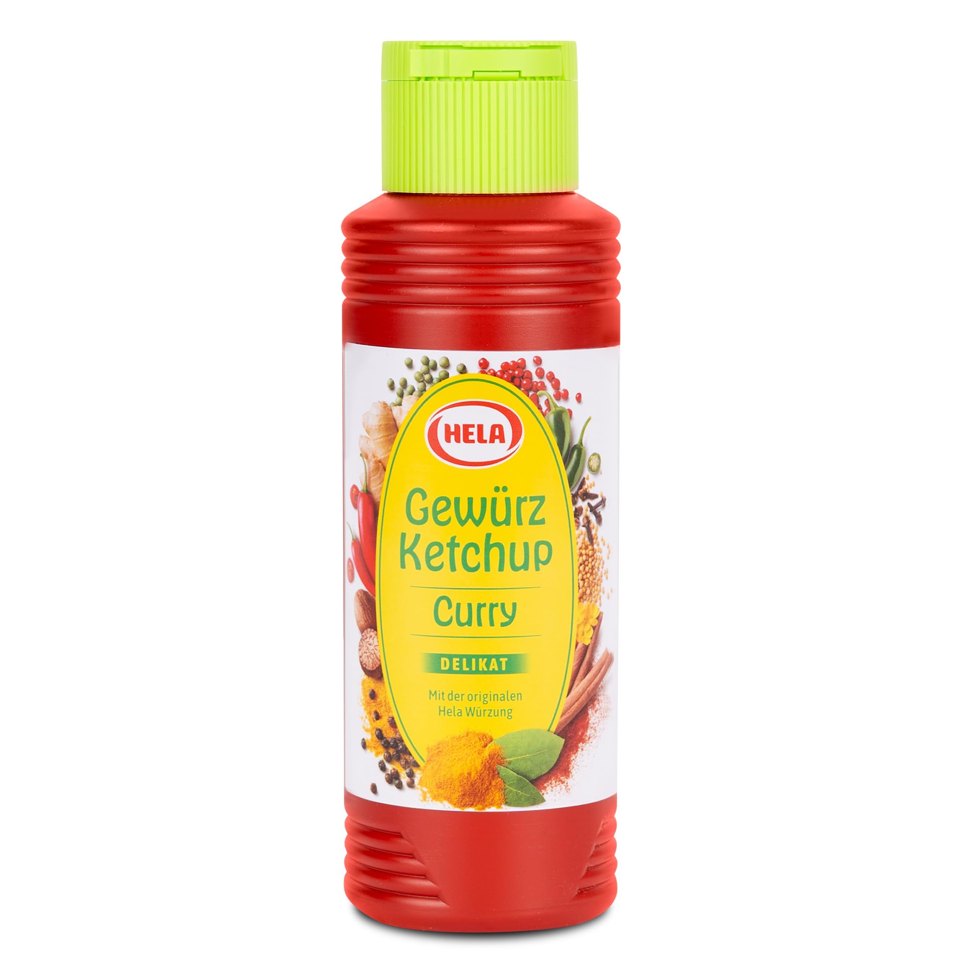 HELA - Gewürz Ketchup Curry delikat 300 ml - veganer Curry Ketchup - lieblich-würziger Ketchup mit Currygeschmack, glutenfrei, laktosefrei, ohne Konservierungsstoffe - für Pommes, Grillgut & Gemüse