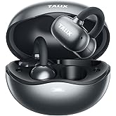 TALIX Ultra Open Ear Earbuds X6, Clip-On Headphone with Directional Sound, Ultra-Light Comfort Fit, Bluetooth 5.4 Wireless Earbuds, 26H Playtime, Spatial Sound, for Running, Workout & Daily Use(Black)