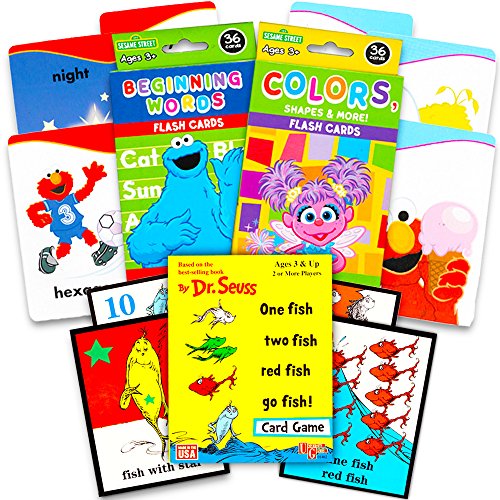 Sesame Street First Words Flash Cards For Toddlers Set Beginning 