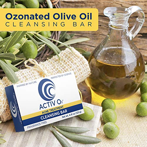 Activ O2 Salicylic Acid Ozonated Olive Oil Soap Bar Body Wash Deep