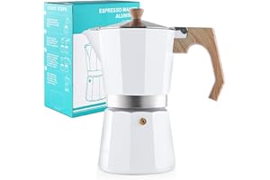 Stovetop Espresso Maker Moka Pot, Cuban Coffee Maker Stove top Coffee Maker Moka Italian Espresso(Sliver, 9 Cup)