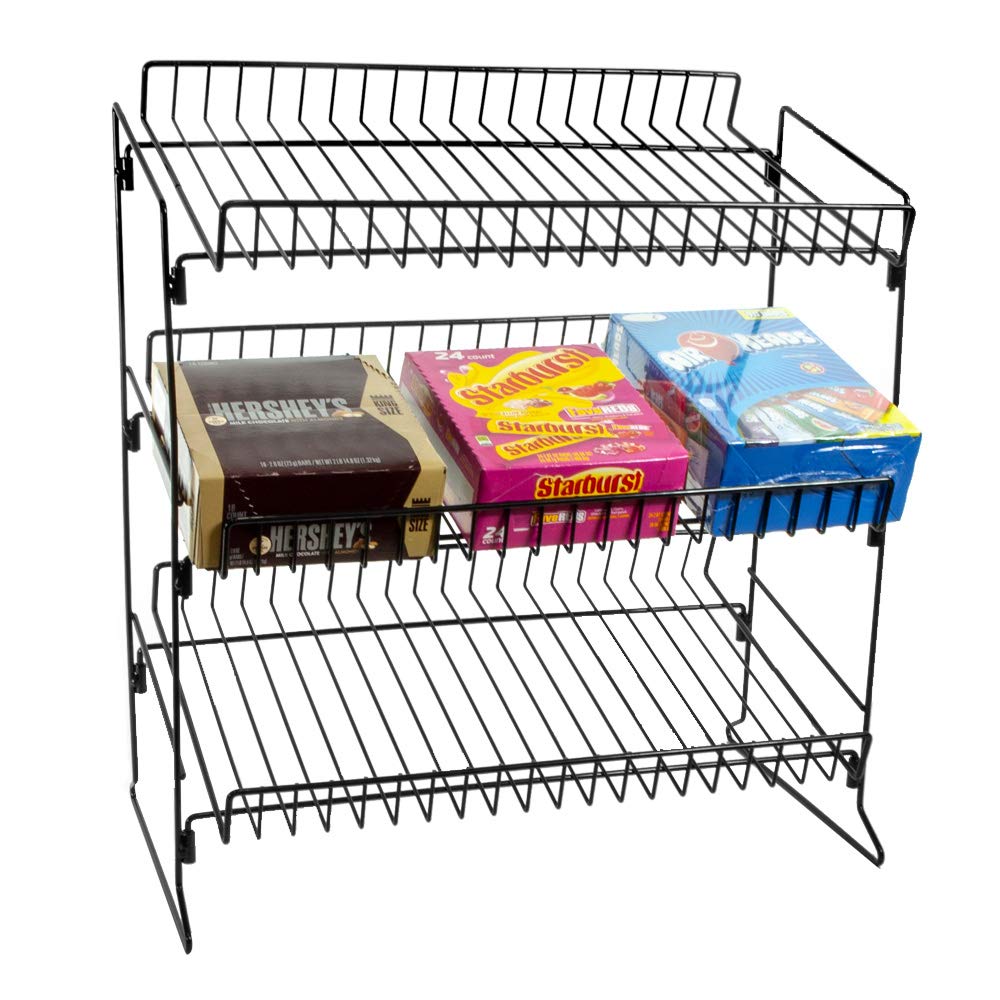 Amazon Com Wire Countertop 3 Shelves Snack Display In Steel With