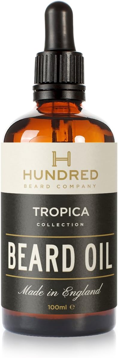 Beard Oil, Tropica Blend, Natural, 100ml - 7 Premium Oils Blended Into a Mouth Watering Concoction - Guaranteed to Soften Your Beard and Make it Kissable