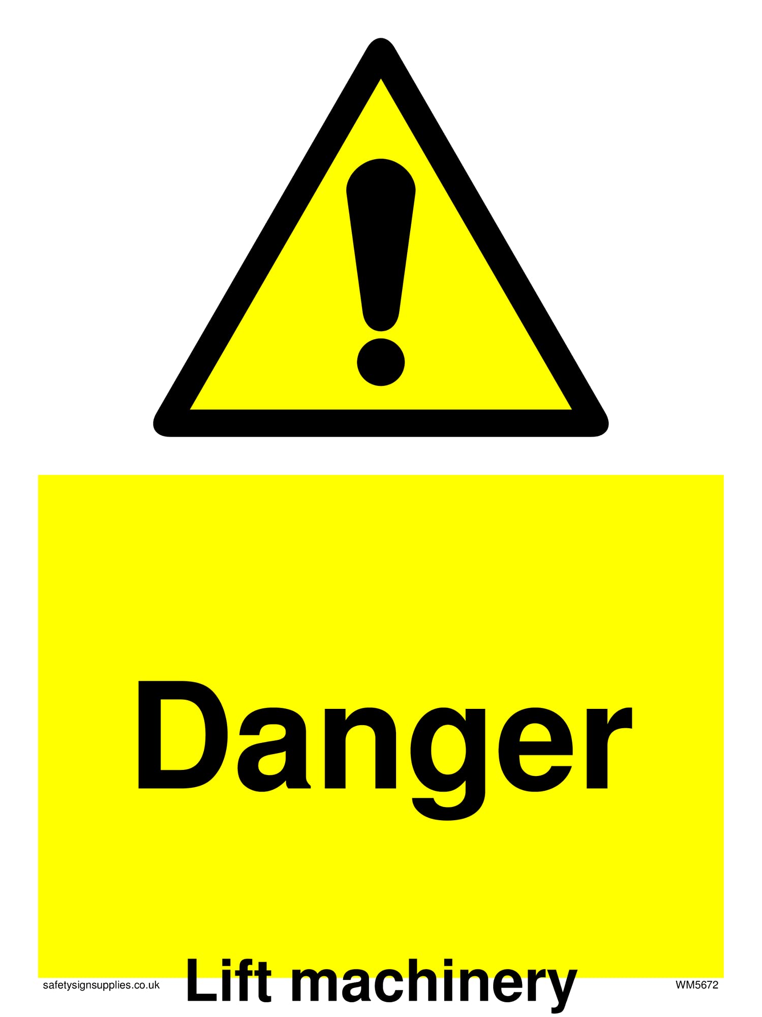 Pack of five - Danger lift machinery Sign - 150x200mm - A5P