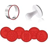 Christmas Cookie Stamps Silicone Cookie Stamps Cookie Cutter Biscuit for DIY Christmas and Daily Baking Set of 6