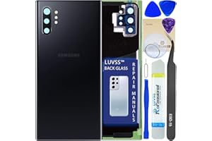 LUVSS for Samsung Galaxy Note 10+ Plus SM-N976 N975U/W Back Glass Replacement Cover + Camera Lens + Repair Manual DIY Tools K
