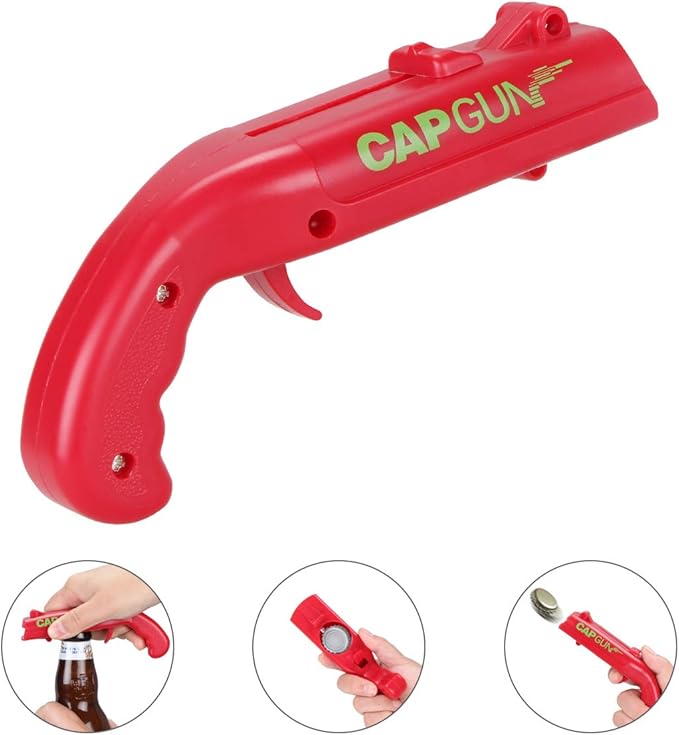 Cap Gun Launcher Opener Beer Bottle Opener for Shooting Beer Bottle Cap