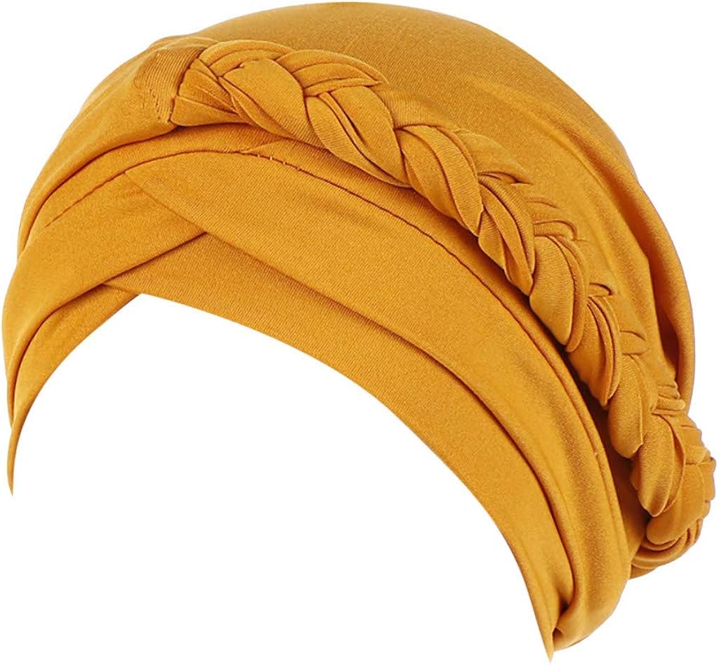 LENXH Solid Color Headscarf Hat Ladies Simple Headgear Autumn and Winter Warm Cotton Hat Casual Hat