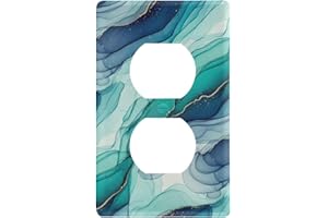 Sgaesgte Abstract Pattern Duplex Outlets Wall Plate, Decorative Duplex Wallplates Switch Plates and Outlet Covers for Bathroo