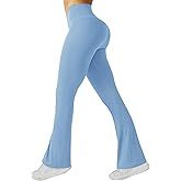 FireSwan Women's Flare Yoga Pants V Waist Flared Leggings High Waisted Bootcut Workout Pants Tummy Control