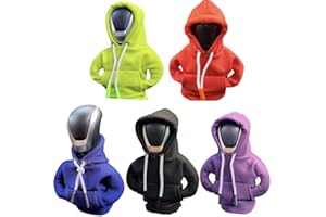 TOPALIVING 5Pcs Car Shift Knob Hoodie,Funny Gear Shift Knob Shirt Sweater, Winter Warm Shift Knob Cover Sweater Shirt,Universal Fit Shift Gear Cover,Shift Knob Interior Decor Accessorie (5pcs, Mixed color)