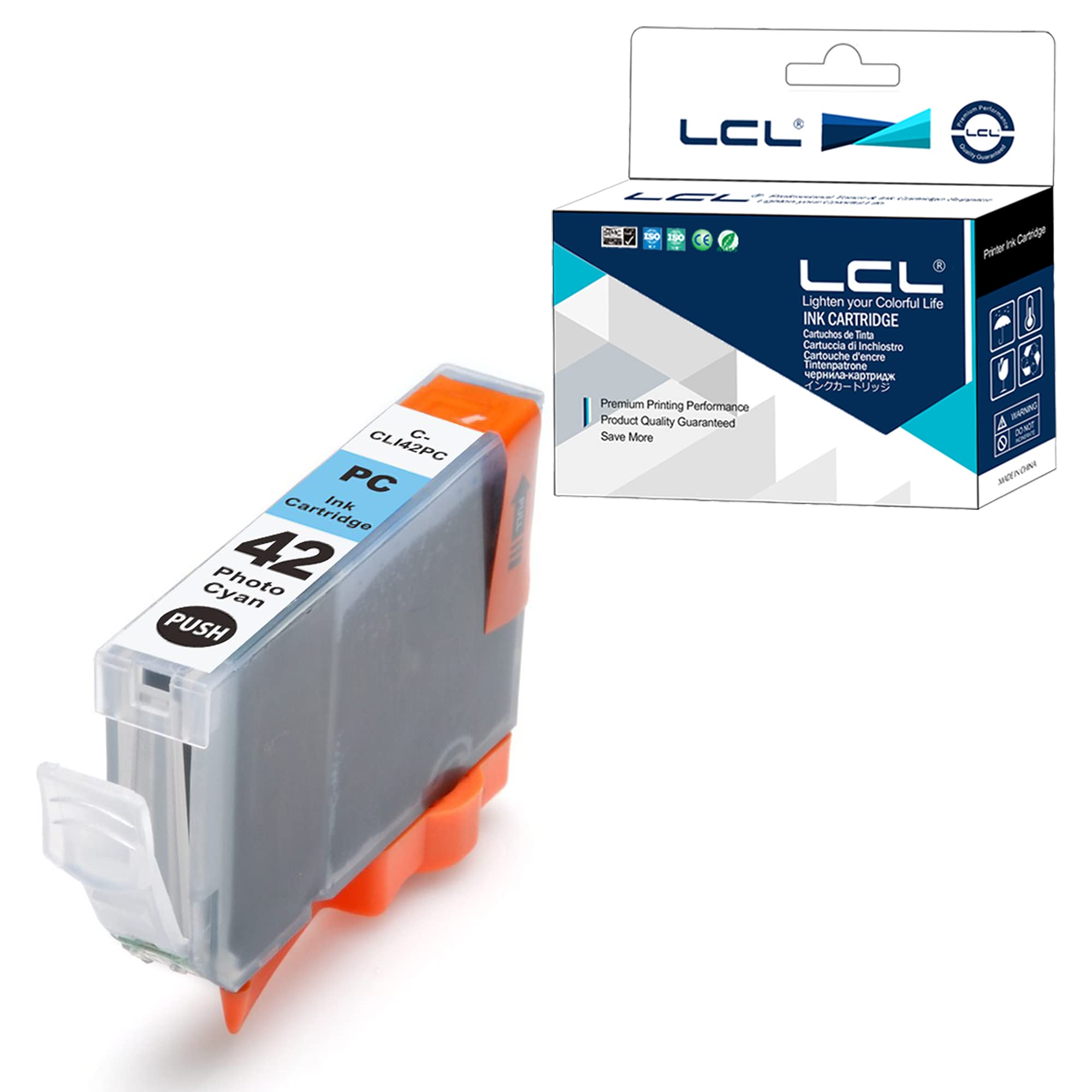 LCL Compatible Ink Cartridge CLI42 CLI-42 CLI-42PC (1 photo Cyan) Replacement for Canon PIXMA Pro-100 Pro-100S