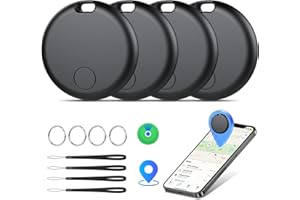 Air Tracker Tags-4 Pack: Smart Bluetooth Tracker, Item Finder Works with Apple Find My (iOS Only) App, Trakcer Tag Locator fo