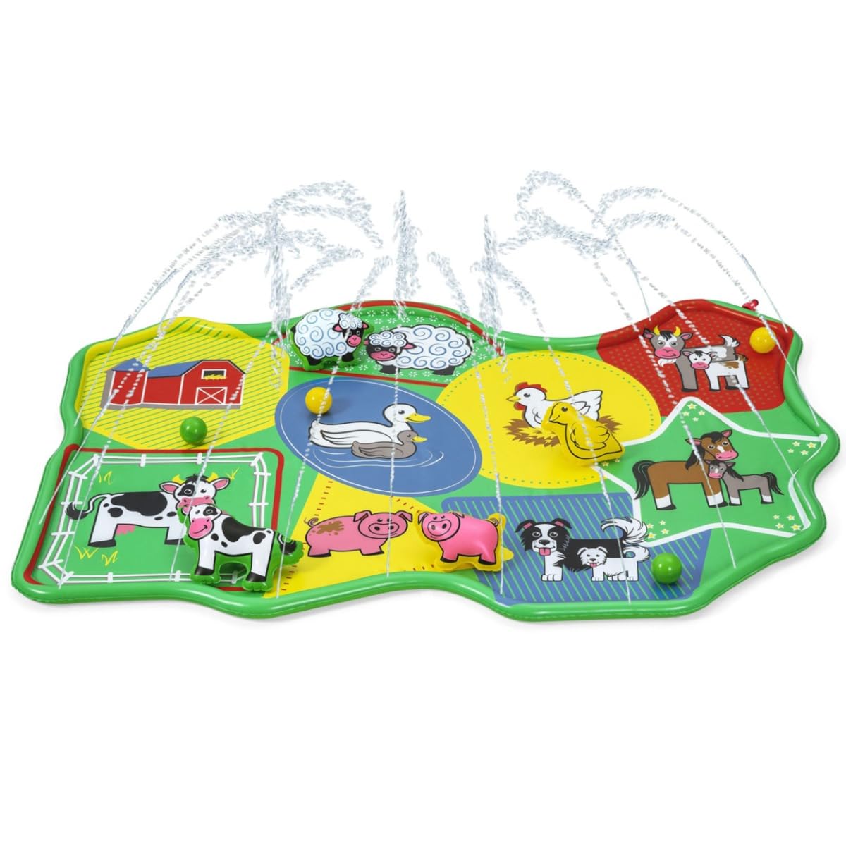 Bestway | Sensory Play Splash Pad, Baby Water and Ball Play Centre, Water Sprinkler with Farm Animal Toys, Ages 1+