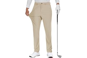 JWM Men's Golf Dress Pant Stretch - 30"/32"/34" Work Business Casual Comfy Trousers Slacks Quick Dry Lightweight 5 Pockets
